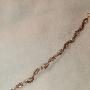 Handmade beaded wire bracelet